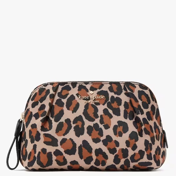 NWT Kate Spade New York Leopard Print Cosmetic bag - Picture 3 of 9